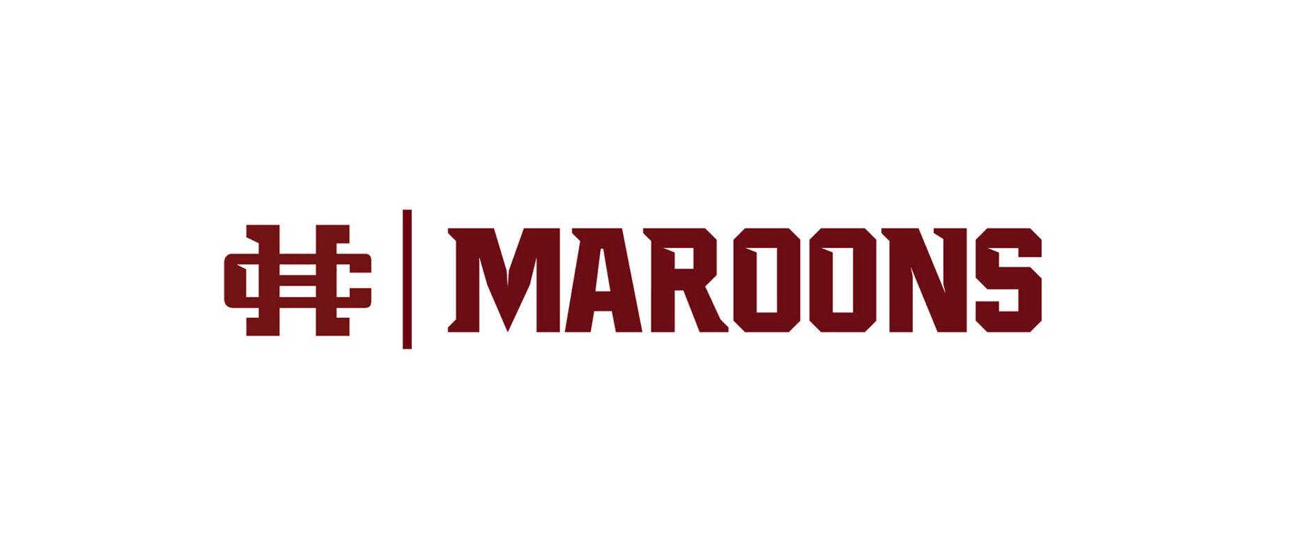 HC Maroons in athletic maroon font
